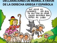 Merkel, elogia a la derecha española y griega